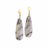 Echo of Grace — Tourmaline Quartz Blue Floral Stud Earrings