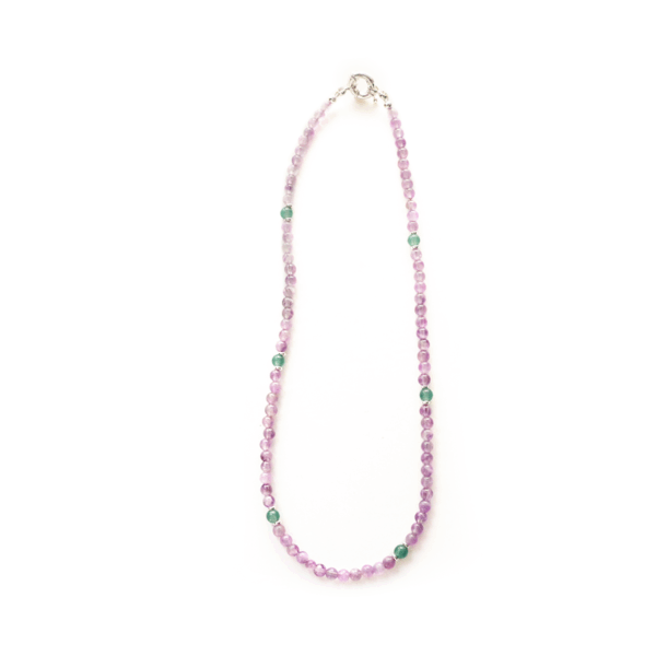 Natural Amethyst & Green Aventurine Necklace