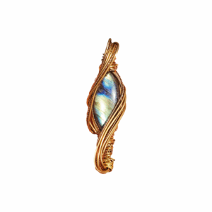 Dreamseer Pendant — Labradorite Brass Necklace — Eye of the Dream