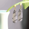 Echo of Grace — Tourmaline Quartz Blue Floral Stud Earrings