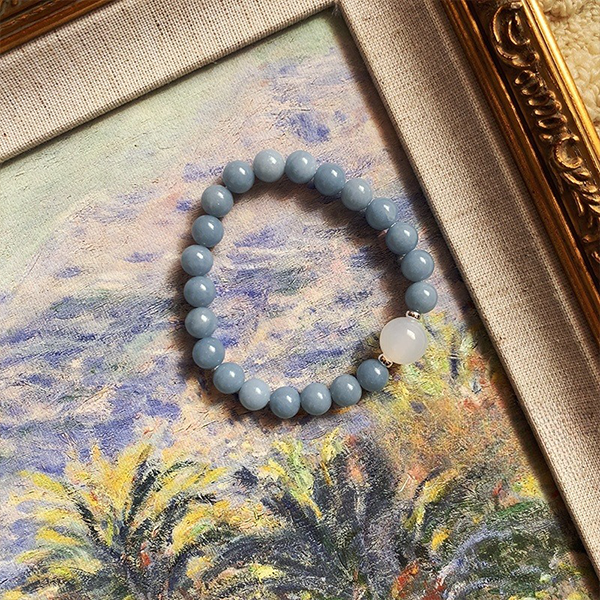 Celestial Harmony – Angelite Bracelet | Guardian Stone of Spiritual Connection and Inner Peace