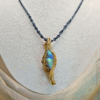 Dreamseer Pendant — Labradorite Brass Necklace — Eye of the Dream