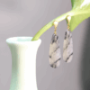 Echo of Grace — Tourmaline Quartz Blue Floral Stud Earrings