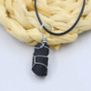 Natural Black Tourmaline Pendant | Spiritual Amulet for Energy Protection and Purification