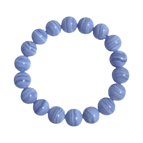 Natural Blue Agate Bracelet | Stone of Tranquility and Communication
