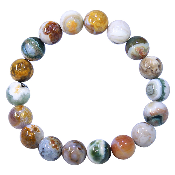 Natural Ocean Jasper Bracelet | Energy Stone of Emotional Balance and Spiritual Healing