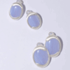 Lightshore Studs — blue lace agate earrings