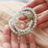 Harmony in Nature——Double-Wrap Bracelet with Jade, Nephrite, Fluorite & Wood Beads