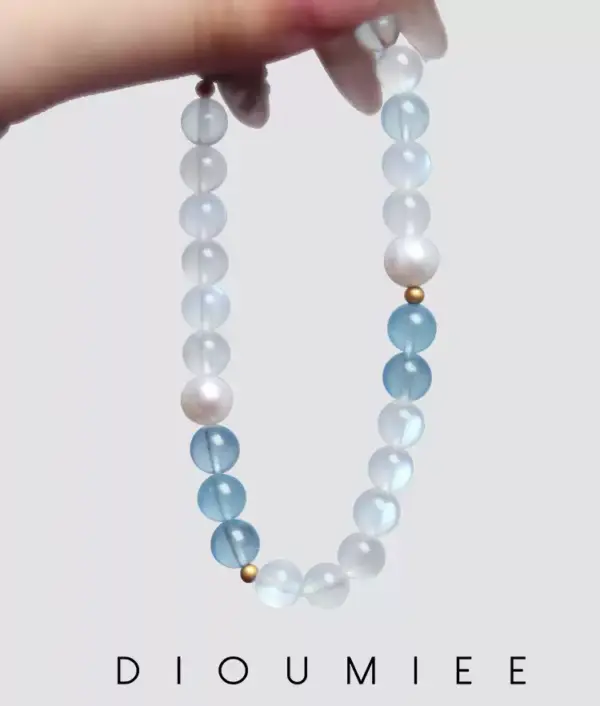 Lunar Veil Bracelet — blue moonstone bracelet
