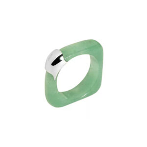 Green Aventurine Silver Wrap Ring——Crystal Energy Meets Modern Elegance