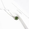 Whispers of the Forest – Green Phantom Quartz Silver Necklace