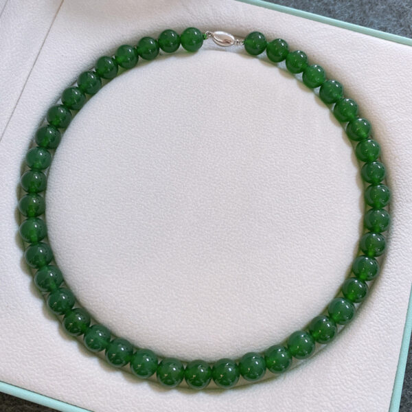Meadow Grace Necklace — green chalcedony agate necklace