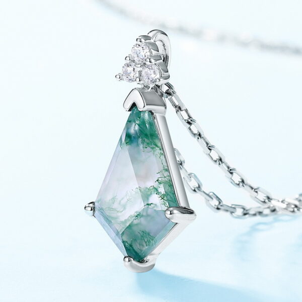 Whispers of Earth Pendant — moss agate pendant