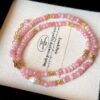 Rose Whisper Necklace — rose quartz pearl choker