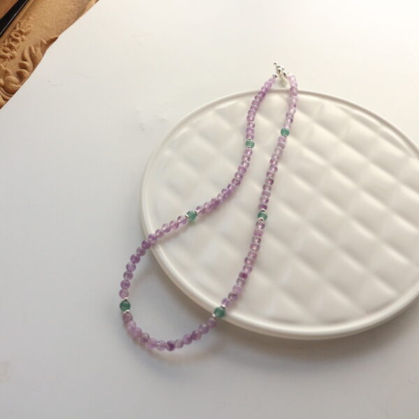 Natural Amethyst & Green Aventurine Necklace