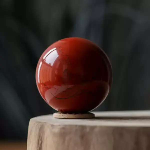 Elf's Kiss Sphere — red jasper crystal sphere