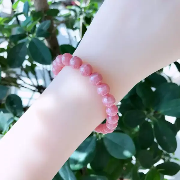Heart Bloom Rhodochrosite Bracelet — rhodochrosite bracelet