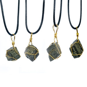 Forge of Fortune Pendant — pyrite wire wrapped pendant