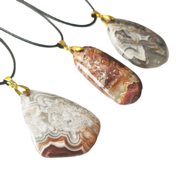 Wild Veins Pendant — crazy lace agate pendant