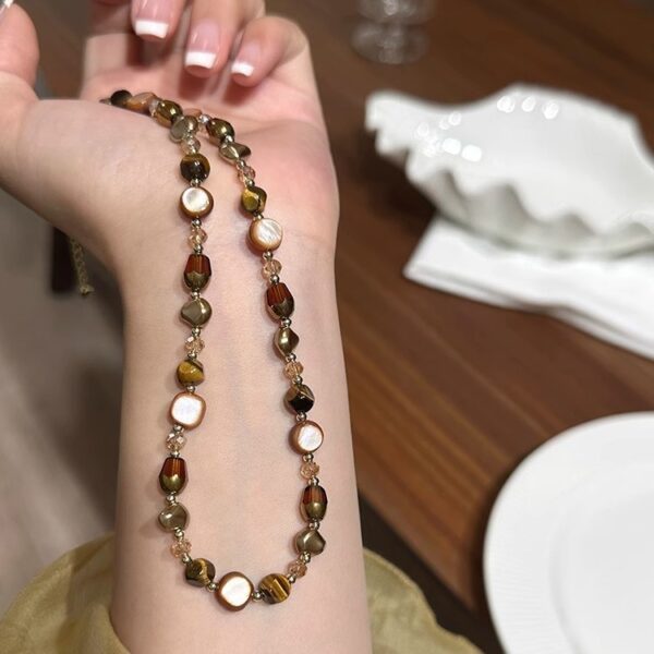 Whispers of the Dusk – Handcrafted Tiger's Eye Necklace