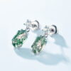 Verdant Flow Studs — moss agate stud earrings