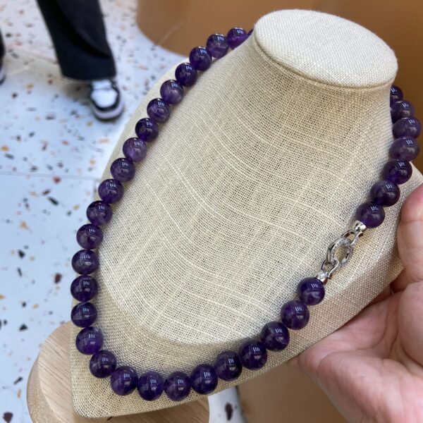 Amethyst Grace Necklace — amethyst beaded necklace