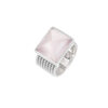 Elegant Guardian——Silver Ring with Rose Quartz