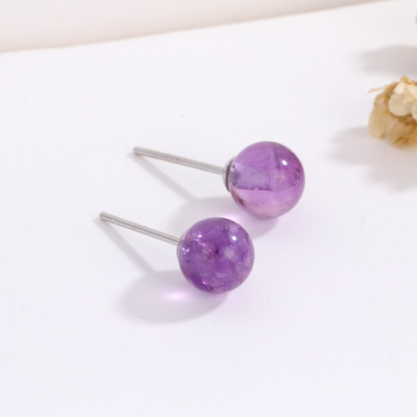Lavender Dream Drops — lavender chalcedony amethyst earrings