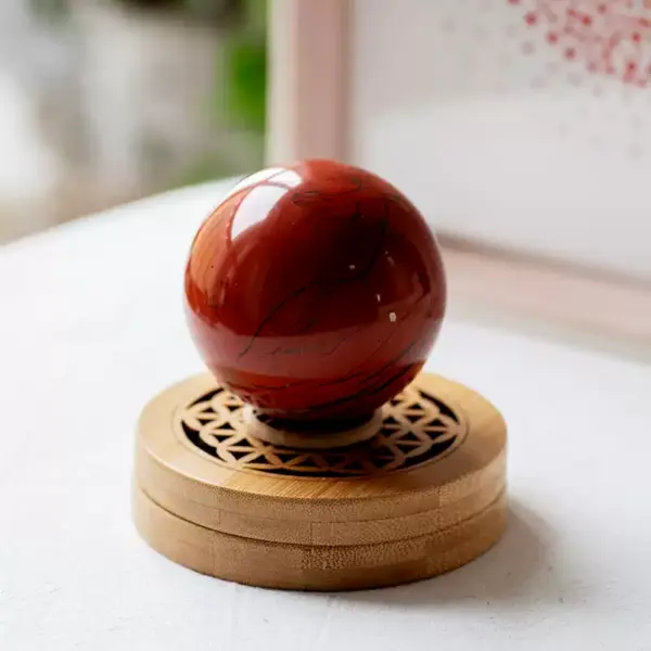 Elf's Kiss Sphere — red jasper crystal sphere