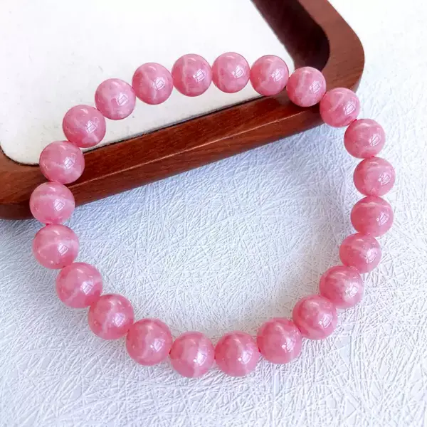Heart Bloom Rhodochrosite Bracelet — rhodochrosite bracelet
