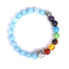 White Point Blue Love Bracelet – Colorful Natural Stone Heart