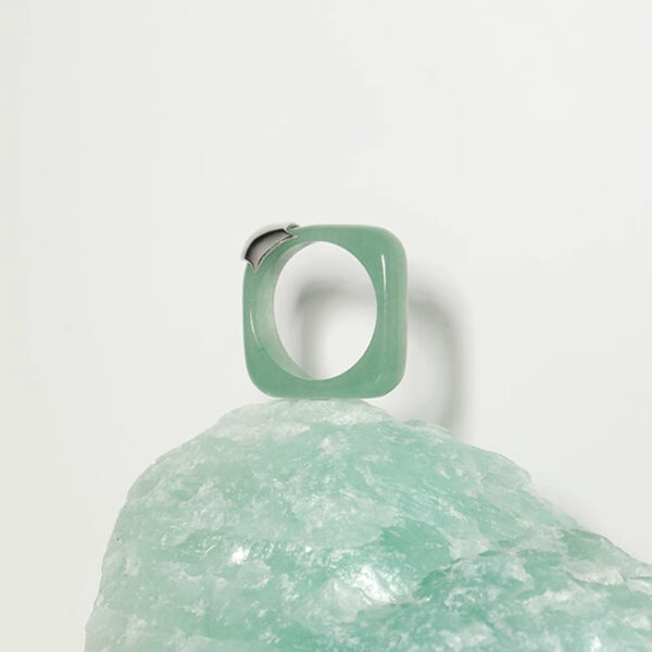 Green Aventurine Silver Wrap Ring——Crystal Energy Meets Modern Elegance
