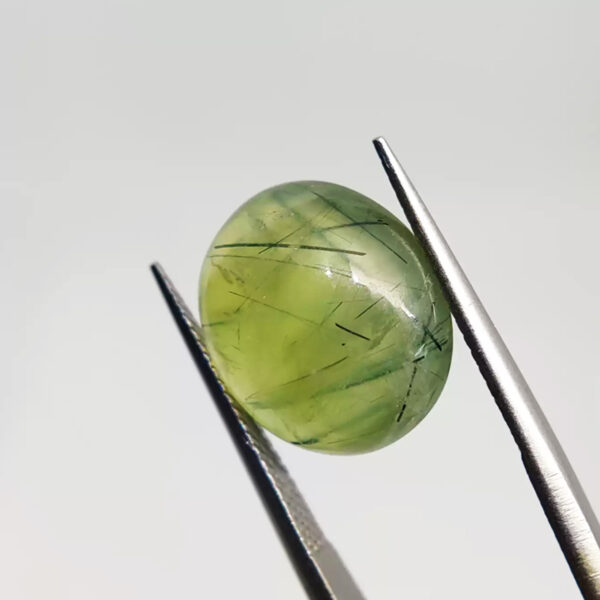 Gentle Green Harmony——Natural Epidote Oval Cut Gemstone