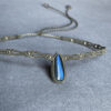 Mystic Drop of Light——Vintage Labradorite Teardrop Necklace