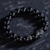 Shadow Glow——Black Tourmaline & Rutile Quartz Beaded Bracelet