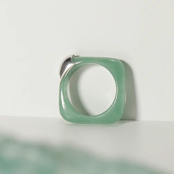 Green Aventurine Silver Wrap Ring——Crystal Energy Meets Modern Elegance