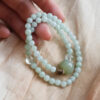 Harmony in Nature——Double-Wrap Bracelet with Jade, Nephrite, Fluorite & Wood Beads