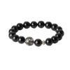 Shadow Glow——Black Tourmaline & Rutile Quartz Beaded Bracelet