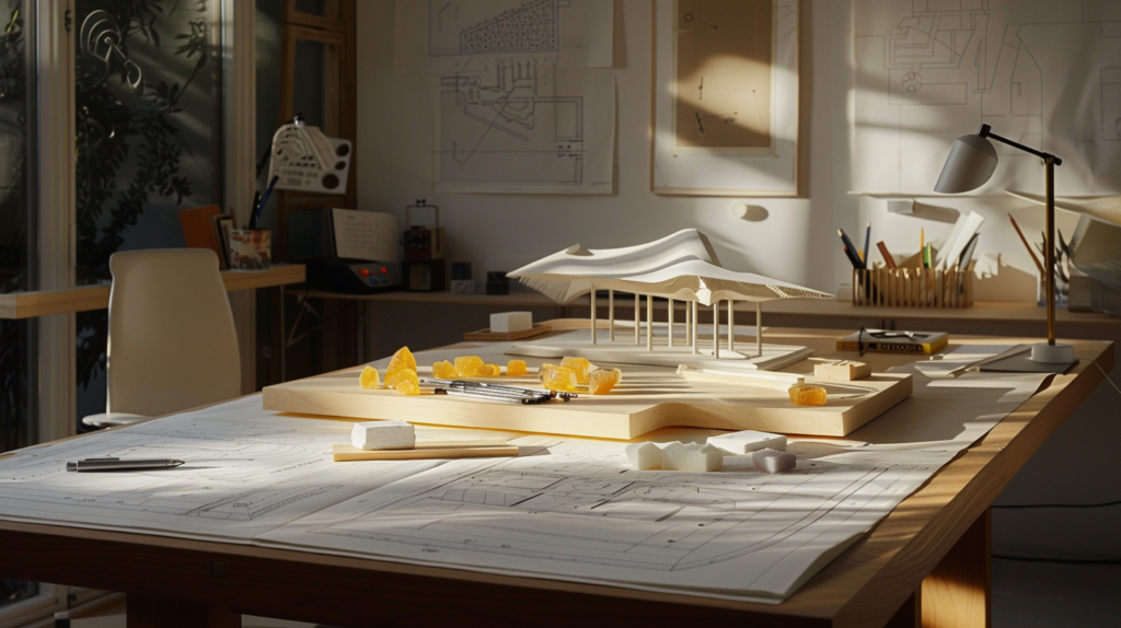 Best Crystals for Your Work Desk: Boost Focus, Calm, and Creativity 2 popka240015 Architects drafting table arrangement citrine on bl 2cee4727 3dbc 4724 b30e f9595c42ea73 1024x574 1