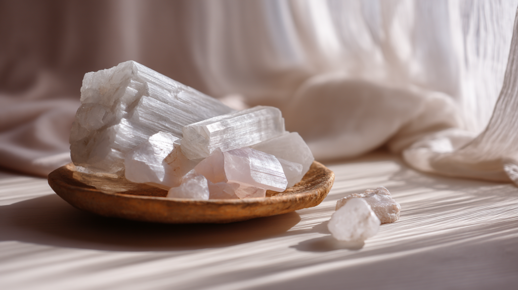 popka240015 crystals cleansing on selenite plate under moonligh f2d8838a 0572 4cb2 ab1c 861fa6d3b078 1024x574 1