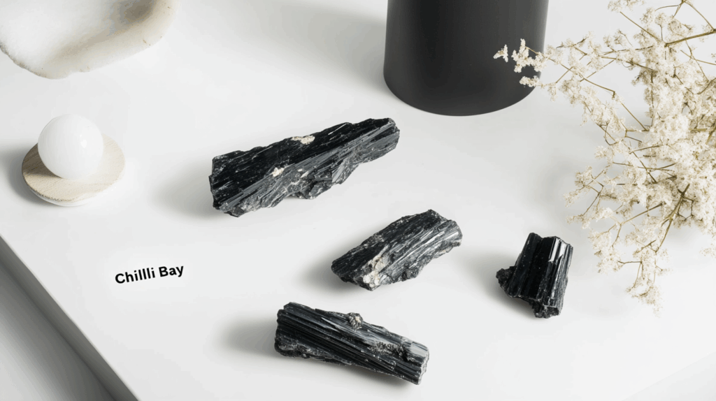 syngulaerity0318 A curated display of Black Kyanite jewelry and acbdc799 2425 4b08 8a3f e6125c6a6a1c 1024x574 1