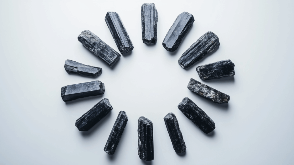 syngulaerity0318 An arrangement of Black Kyanite crystals formi abd9d7a8 8cc5 4498 85c3 706cbf819527 1024x574 1