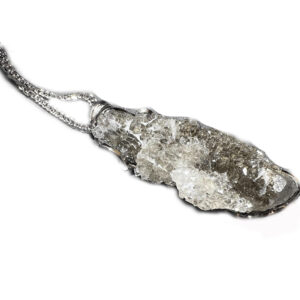 Natural Gabbro Eye Stone Pendant with 925 Sterling Silver——A Harmony of Raw Beauty and Spiritual Energy