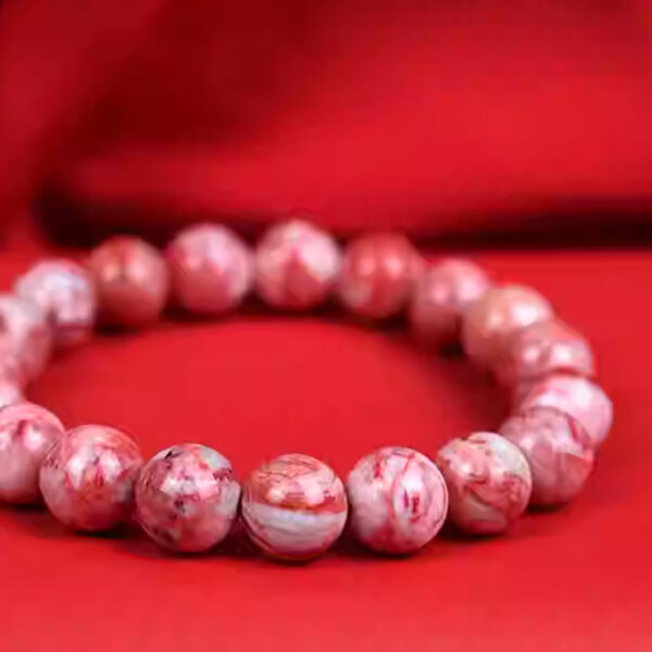 Natural Chicken Blood Stone Bracelet——Cultural Power & Protective Charm