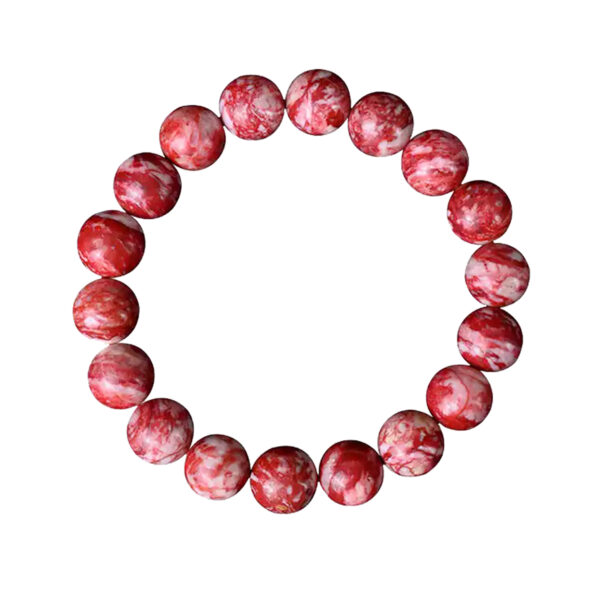 Natural Chicken Blood Stone Bracelet——Cultural Power & Protective Charm