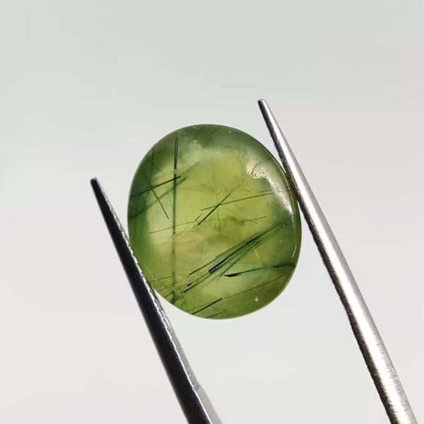 Gentle Green Harmony——Natural Epidote Oval Cut Gemstone