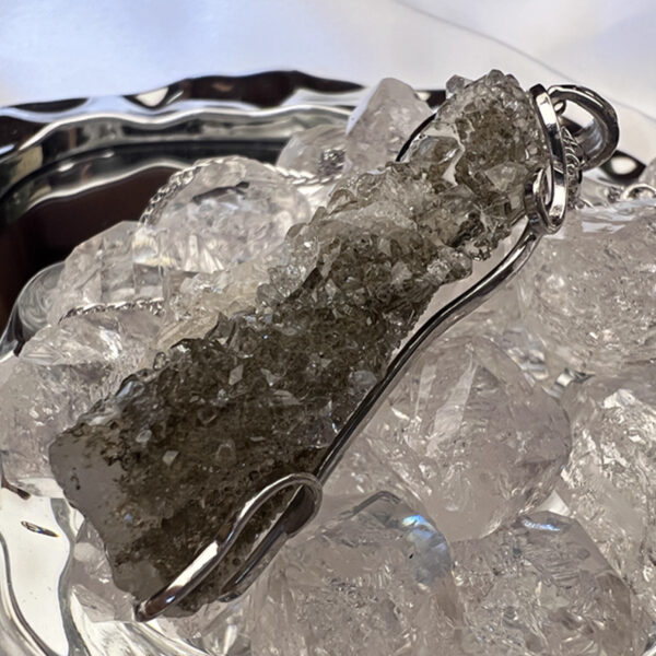 Natural Gabbro Eye Stone Pendant with 925 Sterling Silver——A Harmony of Raw Beauty and Spiritual Energy