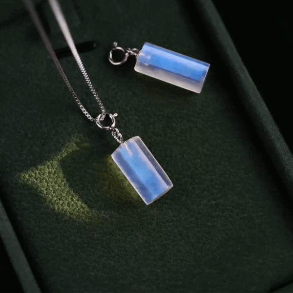 Lunar Veil Necklace — moonstone pendant necklace