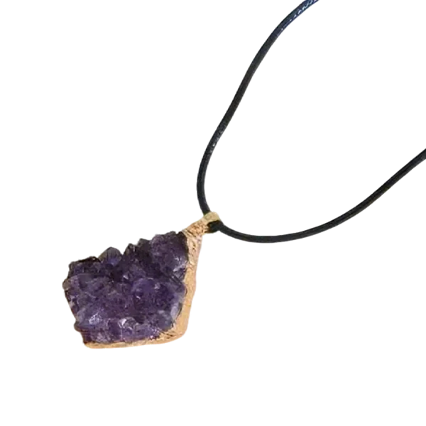 Mystic Amulet Necklace — Uruguayan amethyst pendant necklace