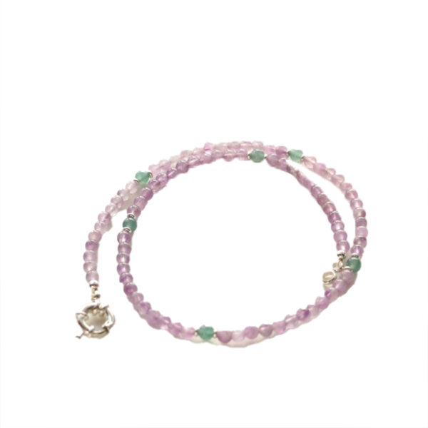 Natural Amethyst & Green Aventurine Necklace